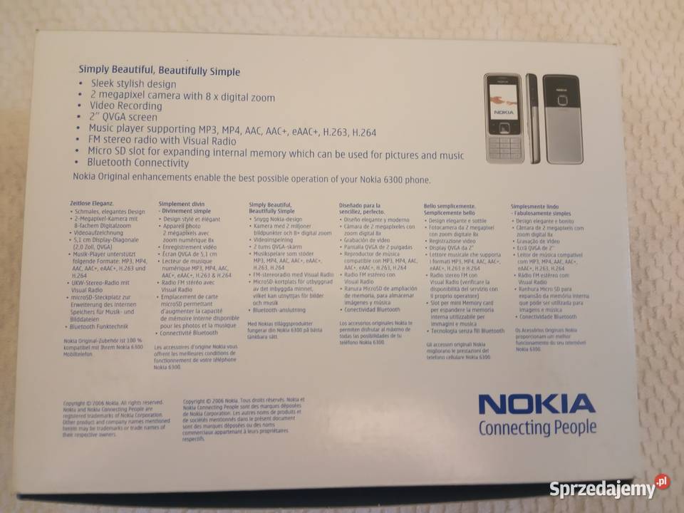 Opakowanie Nokia 6300 Pozostałe Gdańsk