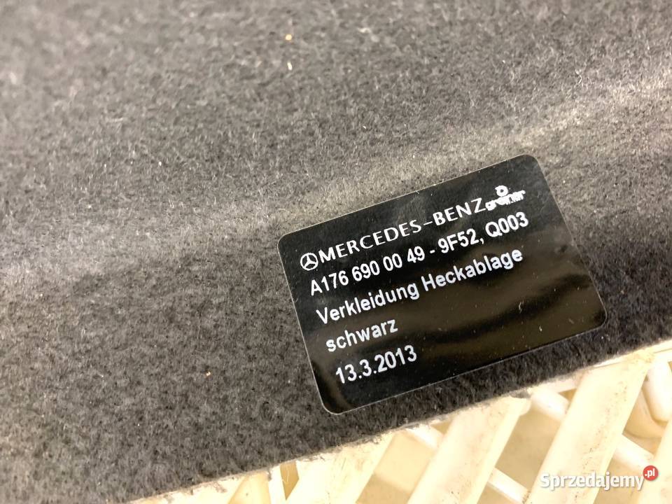 PÓŁKA TYŁ MERCEDES W176 A1766900049 Hatchback
