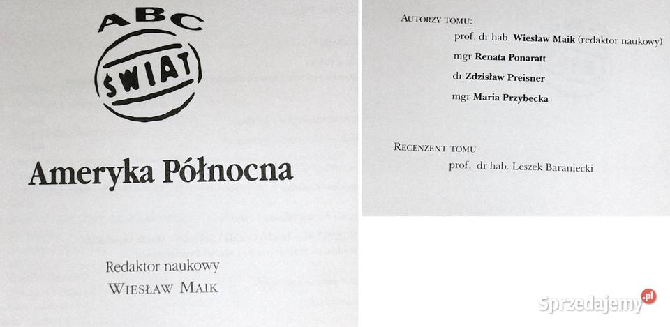 ABC Świat Ameryka Północna Wiesław Maik Chełm