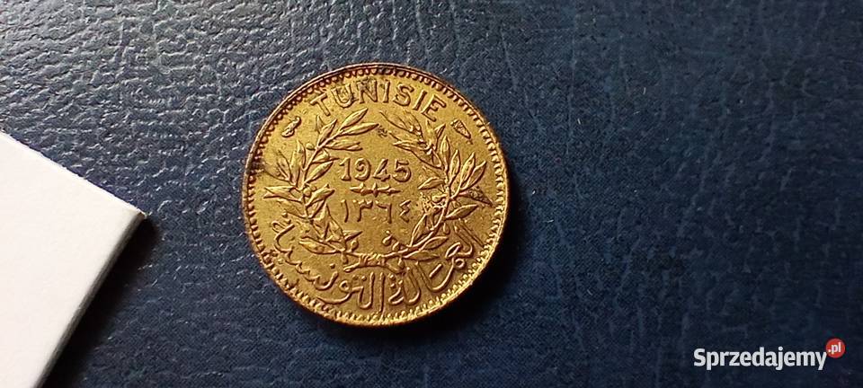 Stare monety 50 cent 1945 Tunezja podkarpackie Lesko