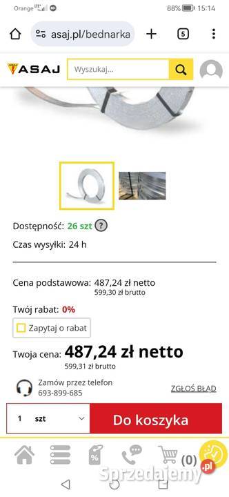 Bednarka ocynkowana Warszawa sprzedam