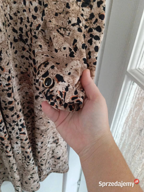 Sukienka Panterka XL Długa Vintage czarny Bydgoszcz