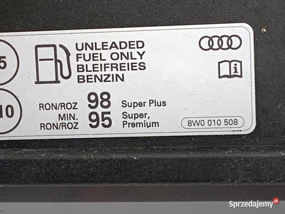 KLAPKA WLEWU PALIWA LY7C AUDI A6 C8 4K0809906B