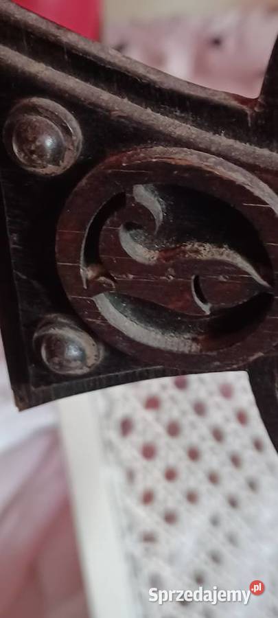 ZABYTKOWY 60 WYS CIENKIE DREWNO KRUCYFIKS czarny Figurki i rzeźby Poznań