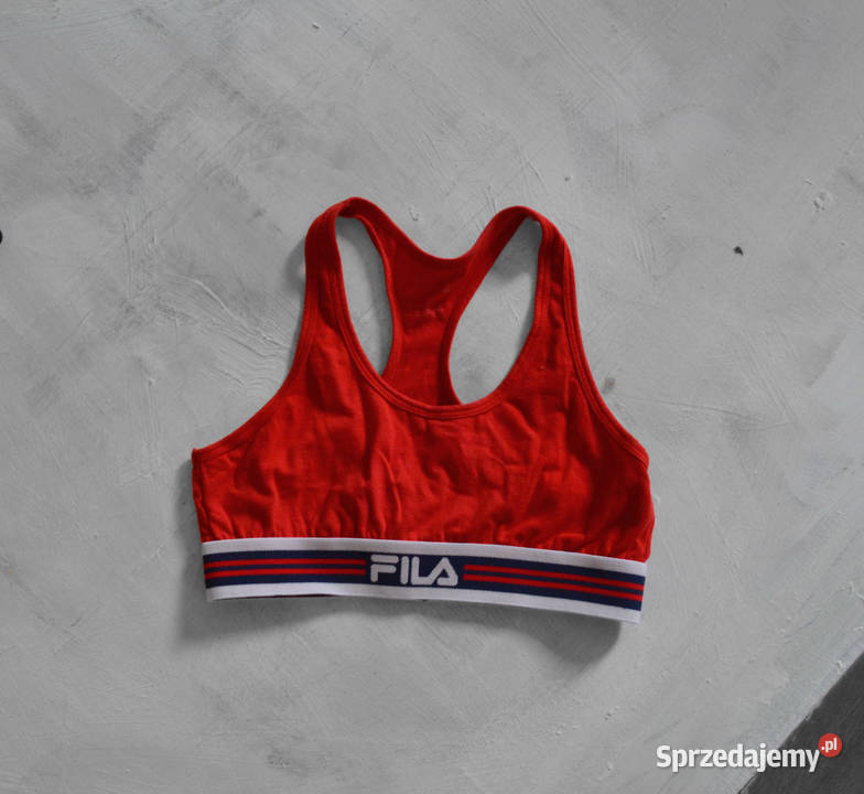 FILA biustonosz bawełniany top czerwony M 38 Warszawa