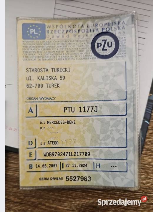 Marcedes Atego przyczepa Rok produkcji 2007 wielkopolskie Turek
