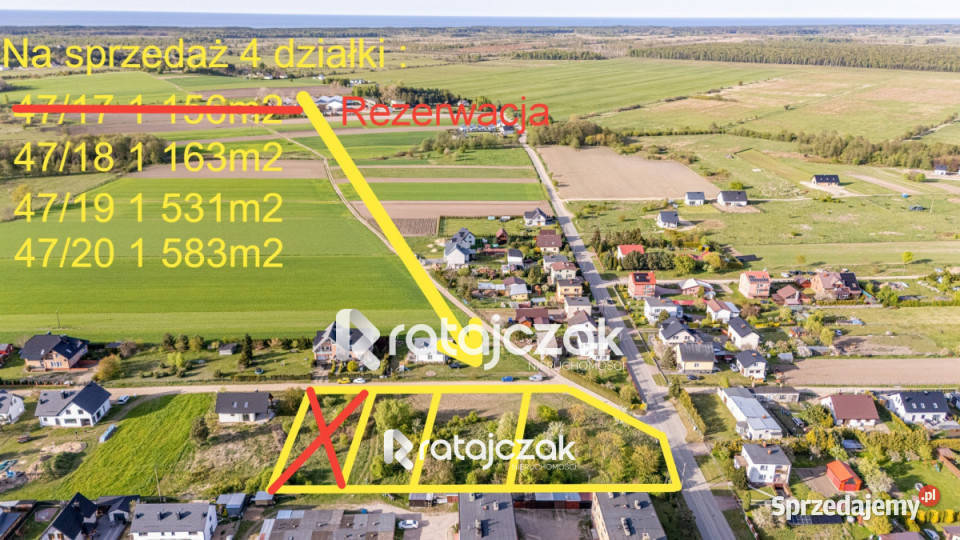 Działka Wierzchucino Kapitańska 1531m2