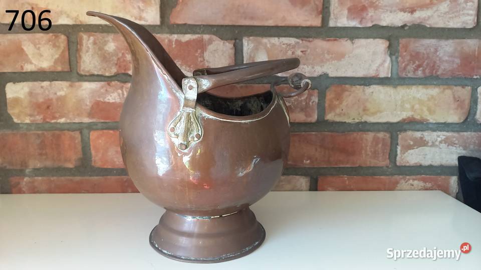 Pojemnik miedziany Osłonka na doniczkę Doniczka Gawroniec