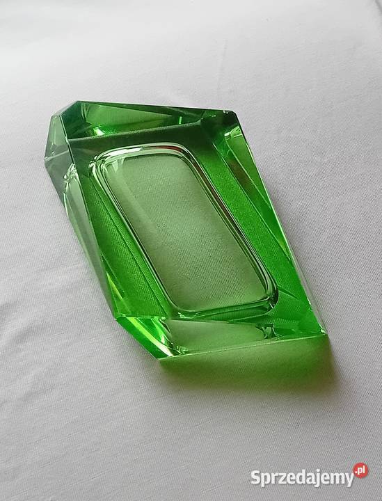 Fasetkowana polielniczka art deco Moser Koźminek