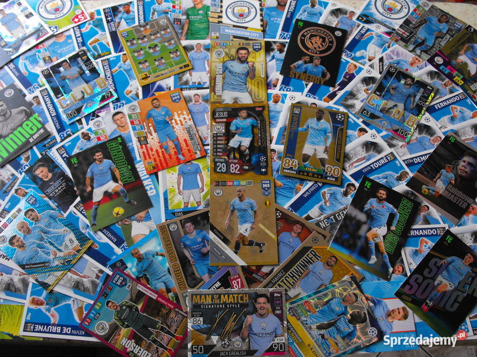 Karty piłkarskie MANCHESTER CITY zestaw 112 kart Pozostałe Mykanów