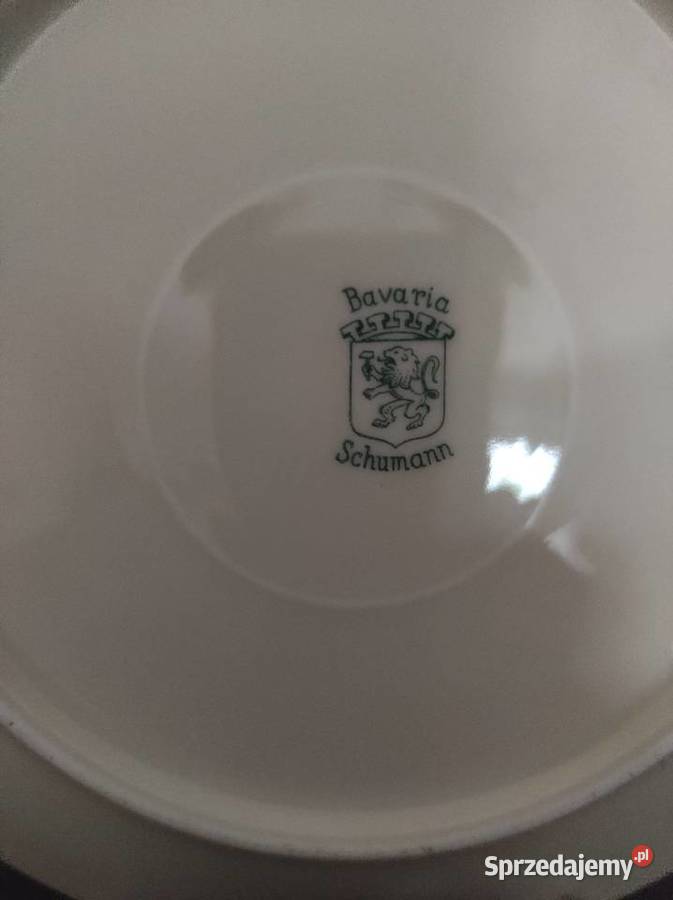 Talerze porcelana Schumann antyk 1945r Warpechy Stare