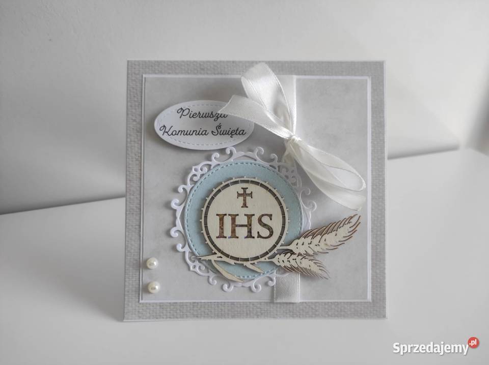 Kartka ręcznie robiona Pamiątka Pierwszej Łódź