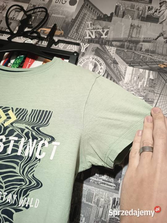 Chłopięca Koszulka Zielona TShirt Krótki Rękaw