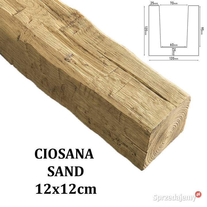 Belka Rustykalna Ciosana 12x12 SAND Gdów sprzedam