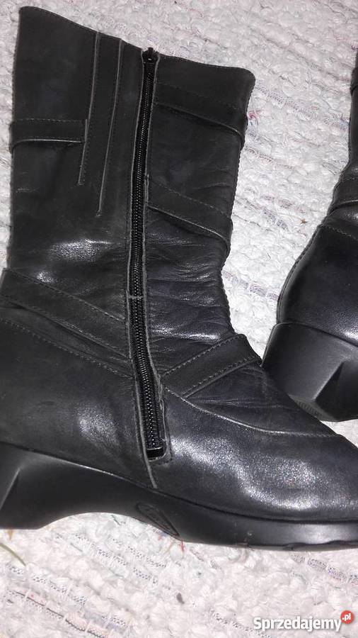 MARKOWE KOZACZKI WOLKY SKÓRA NATURALNA Kozaki