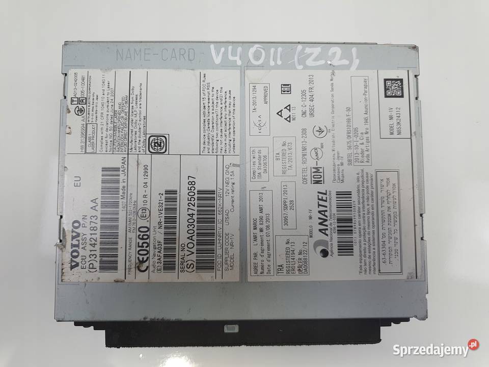 Volvo V40 II V60 S60 II RADIOODTWARZACZ radio cd lubelskie