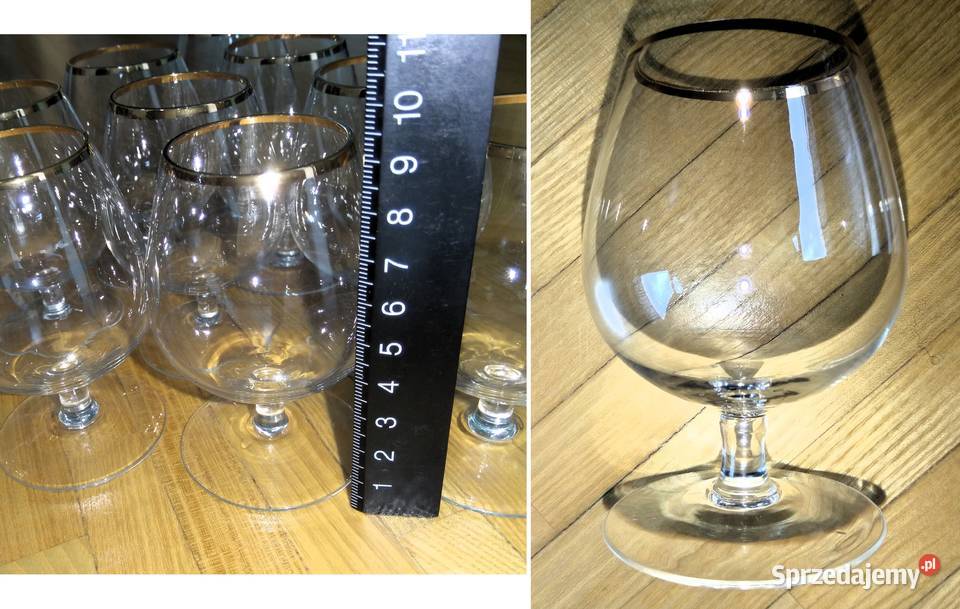 Kieliszki lampki komplet 10 sztuk na koniak Warszawa sprzedam