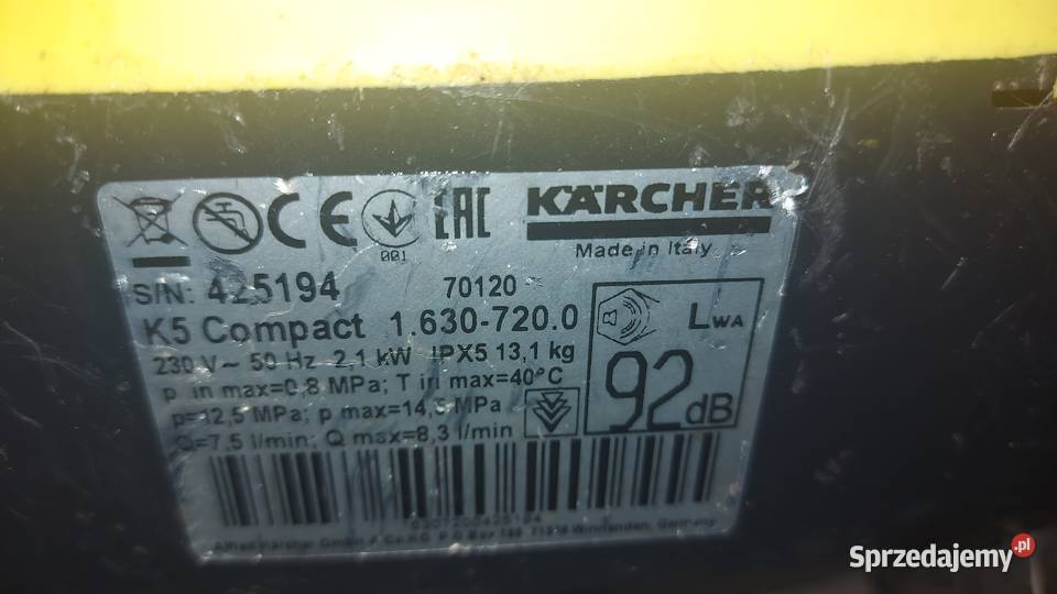 Myjka cisnieniowa karcher K5 compact Myjki ciśnieniowe Radom