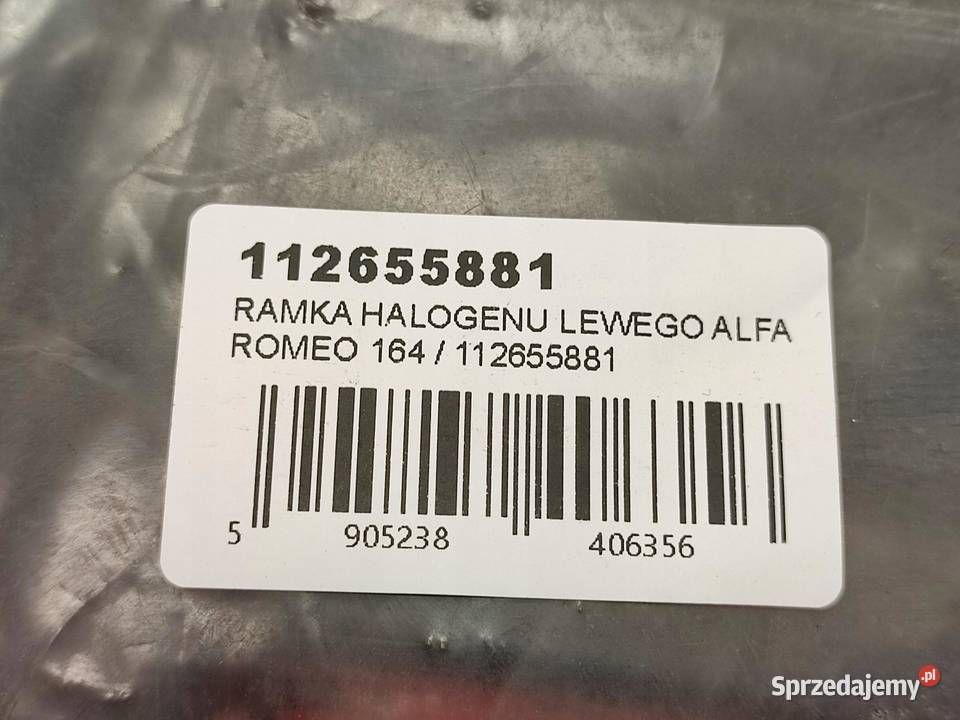 RAMKA HALOGENU LEWEGO ALFA ROMEO 164 19921997