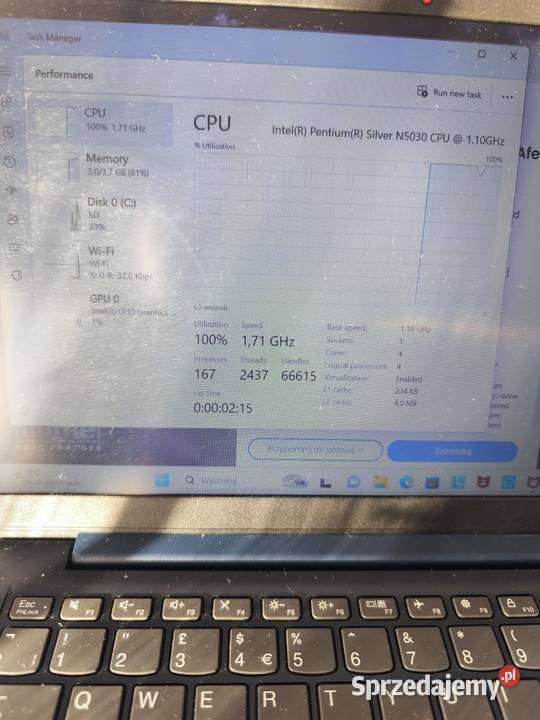 LENOVO Ideapad 1 14 Stan Idealny Budzyń