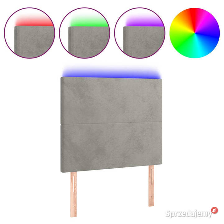 Zagłówek do łóżka z LED jasnoszary 100x5x118128 Warszawa