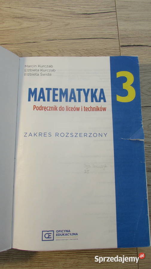 Podręcznik Matematyka 3 do liceum i technikum Kraków sprzedam