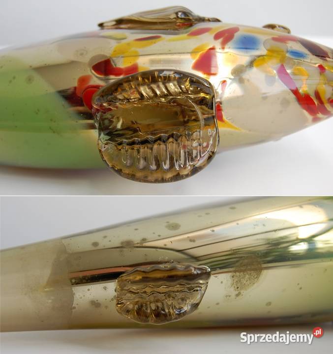 Ryba szklana figura 43 szkło barwione w masie