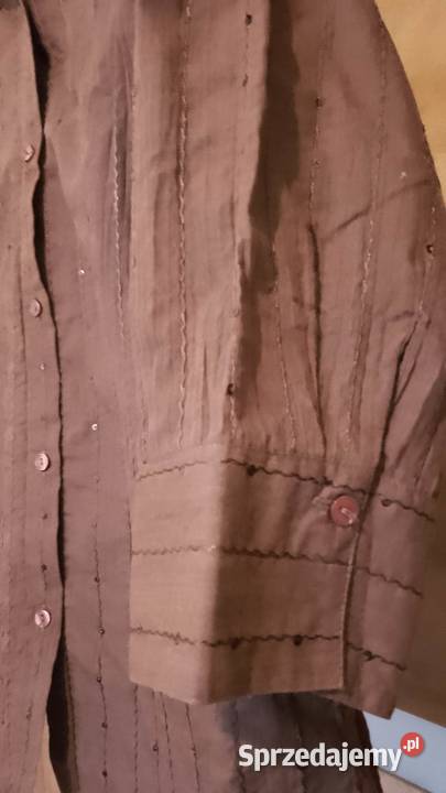 Bluzka damska koszulowa marki Canda CA brązowy/beżowy Częstochowa sprzedam