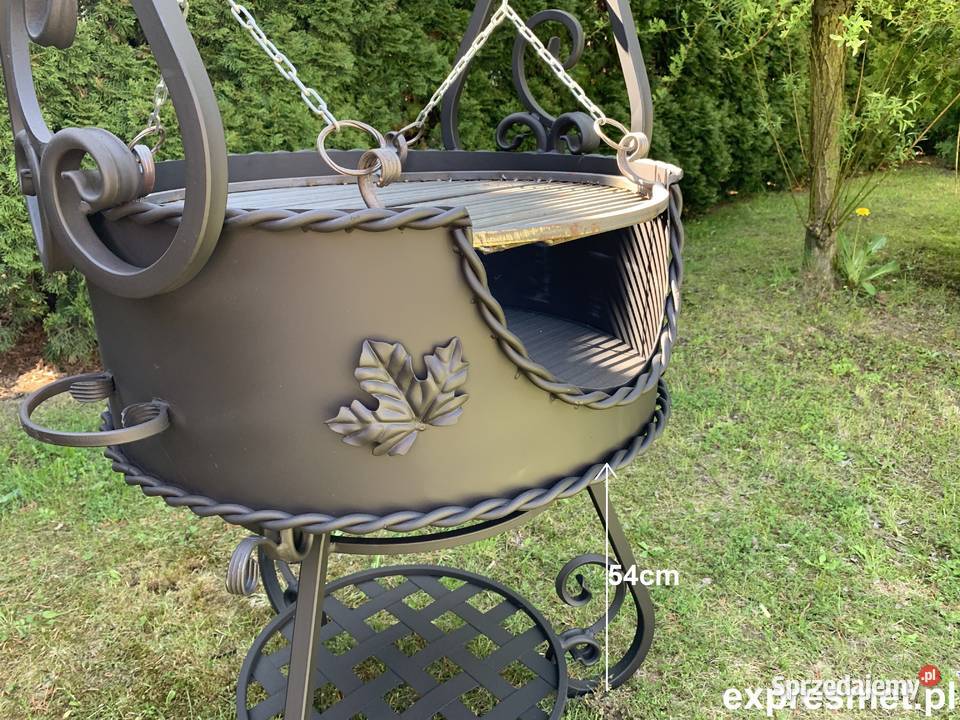 Grill ogrodowy wiszący Trójnóg KUTY DUŻY RUSZT Kraków