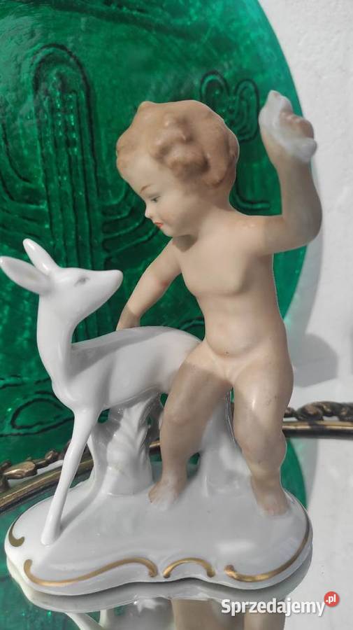 VINTAGE WALLENDORF NIEMCY PORCELANOWA FIGURKA łódzkie Pabianice