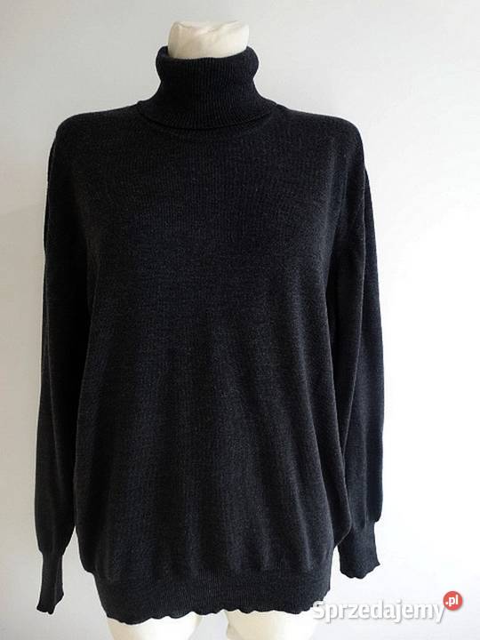 Sweter z Golfem Wełniany 100 Wełna Merino Fine Łomża sprzedam
