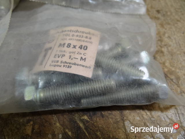 5 x Śrubki ESKA M 8 x 40 mm org DDR Żary