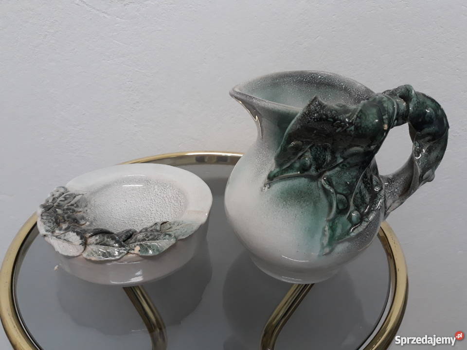 Wazon i popielnica ceramiczna komplet Olkusz