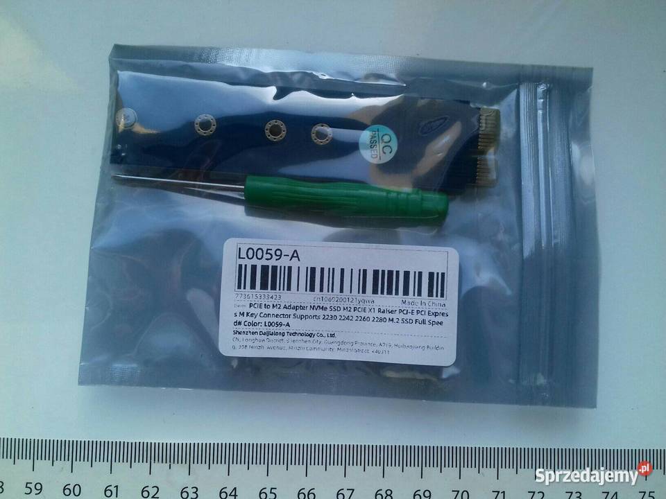 Adapter dysku M2 PCIE NVME do złącza PCIE x1 na Bydgoszcz