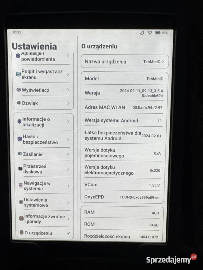 Sprzedam nowy czytnik Onyx Boox Tab Mini C Trzebnica