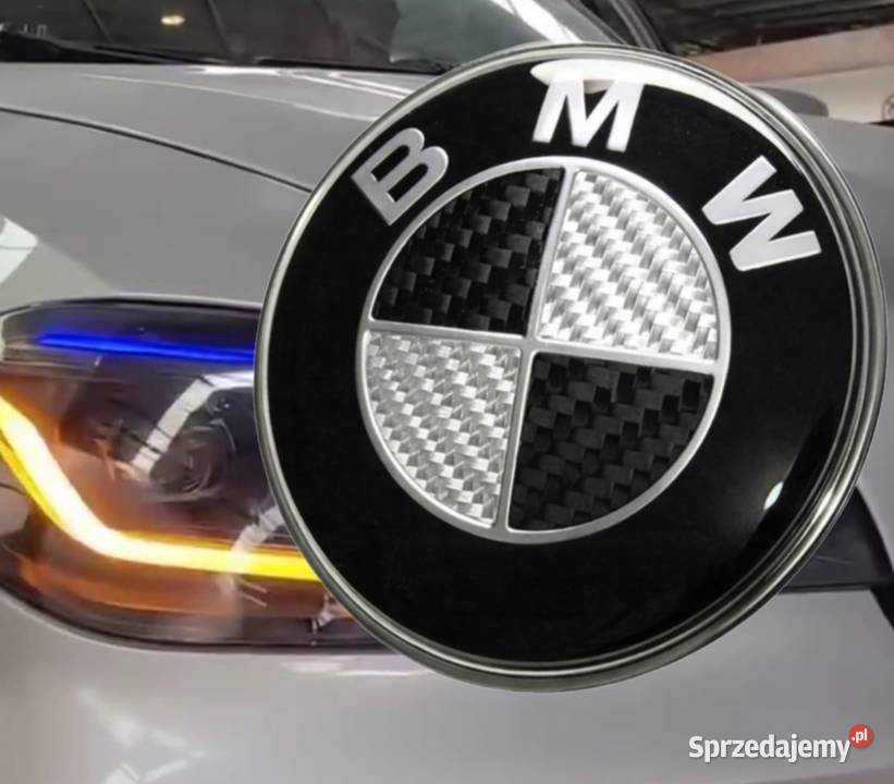 Znaczek Emblamat Logo Carbon Czarny 82mm Poznań
