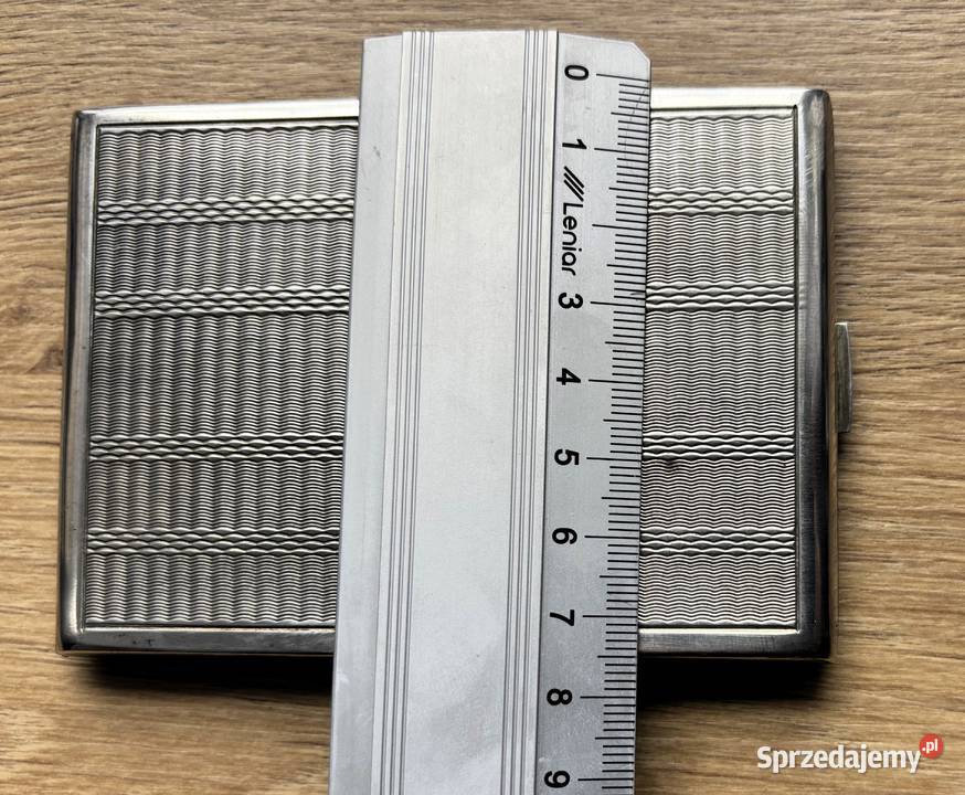 Stara srebrna papierośnica Szczecin