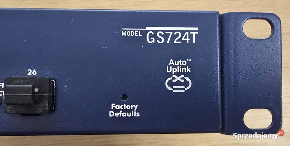 SWITCH NETGEAR GS724T 24x1GB 2xSFP 1U używany Pozostałe Mielno