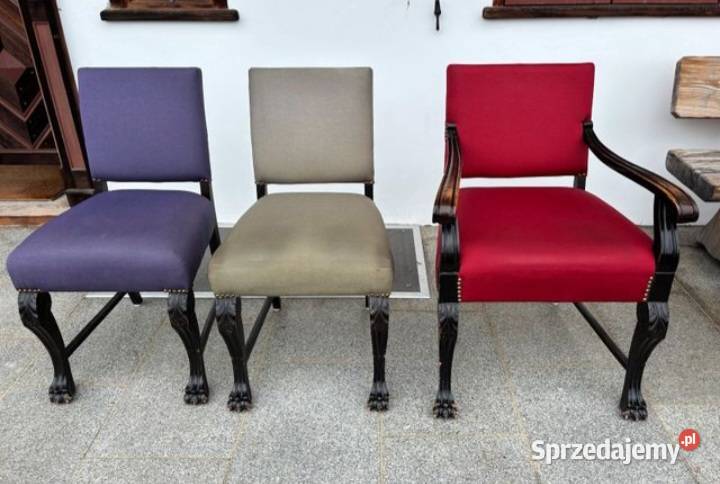 Biblioteka biurko i 3 krzesła