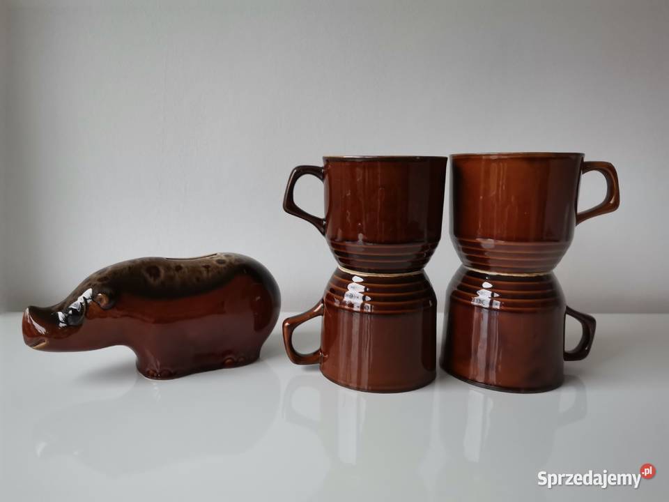 Stary nieużywany kubek Mi 4 sztuki porcelit