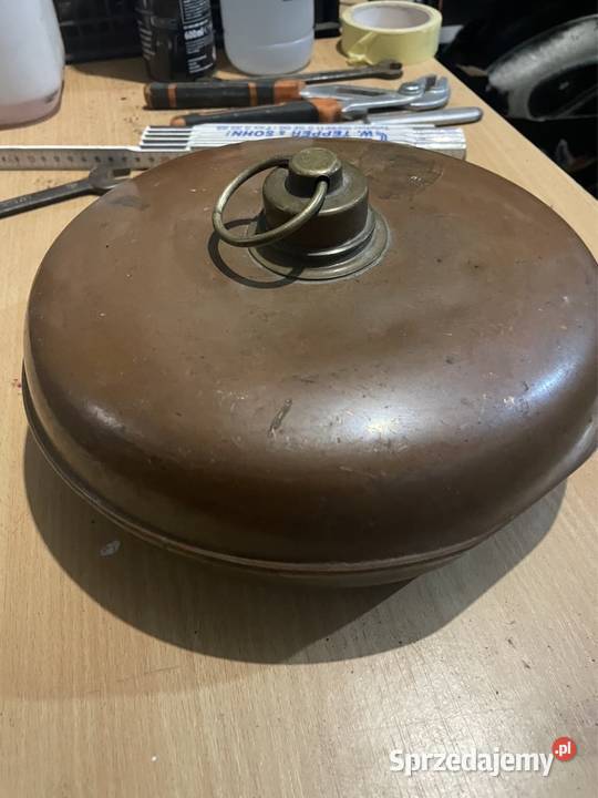 Termofor miedziany loft vintage PRL lampa Kielce