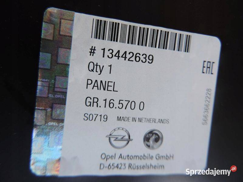 OPEL ASTRA J IV HB 5D BŁOTNIK PRAWY TYŁ 13442639 osobowe kujawsko-pomorskie