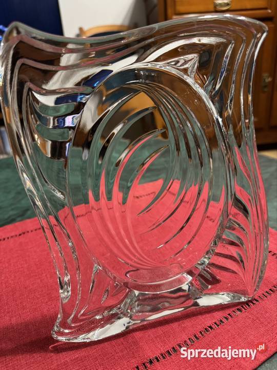 Szkło ozdobne szlifowane ramka antyk pamiątka z śląskie Częstochowa