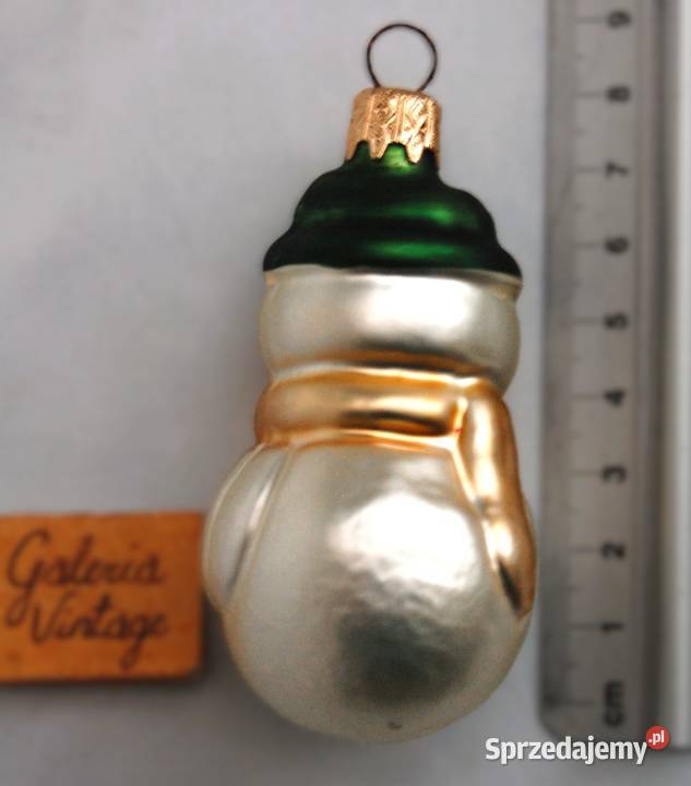 Bombka szklana ręcznie malowana bałwanek 8 Wyposażenie wnętrz lubelskie Lublin