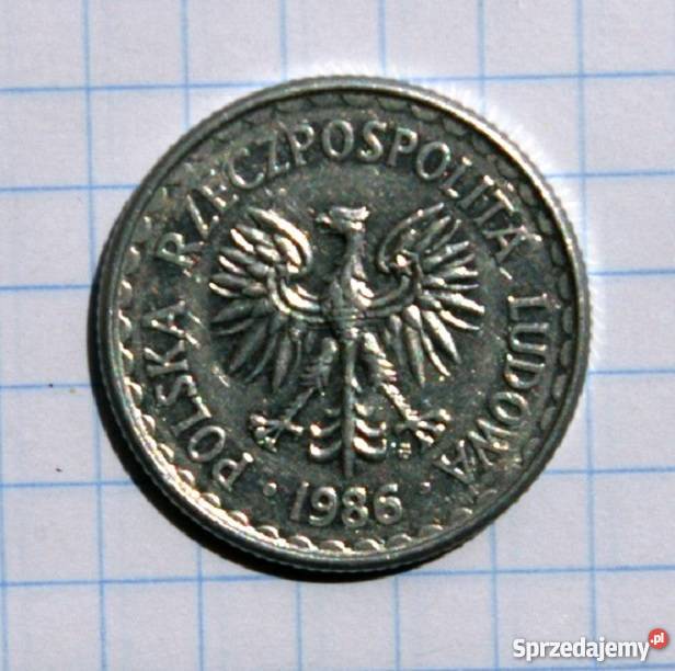 1 ZŁOTY 1986 POLSKA Numizmatyka Numizmatyka Piszczac