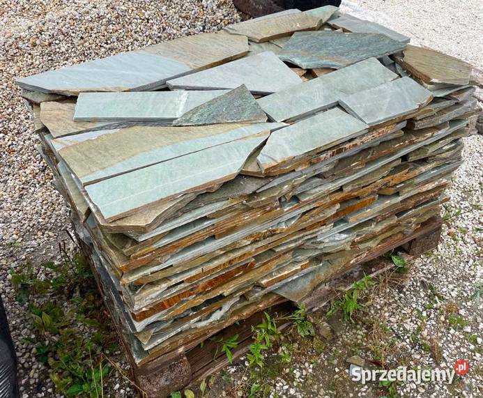 ŁUPEK OLIWKOWY Kamień Elewacyjny Tarasowy Architektura ogrodowa