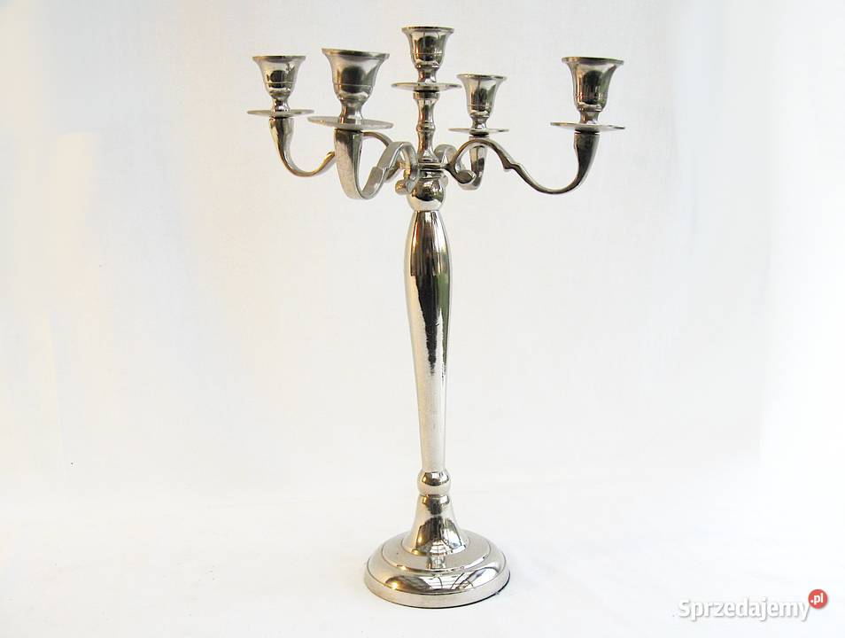 Świecznik niklowany 5 ramienny Szczecinek