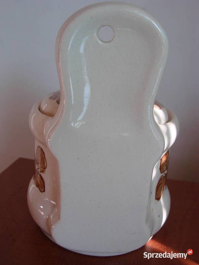 Włocławek fajansowy ścienny pojemnik Pruszcz Gdański