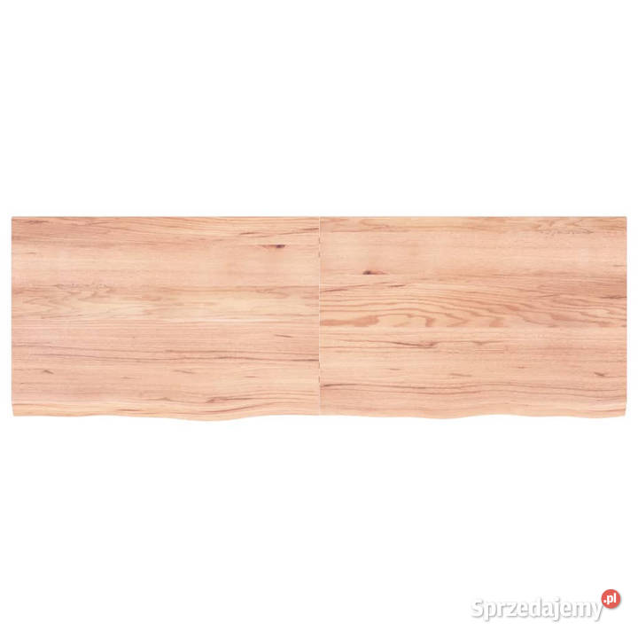 Blat do stołu jasnobrązowy 180x60x24 lite drewno Warszawa