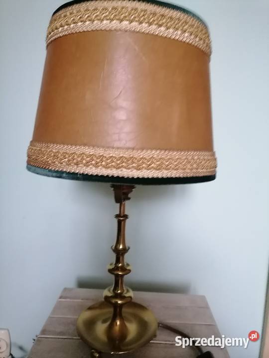 Stara mosiężna lampa salonowa gabinetowa Art Kraków